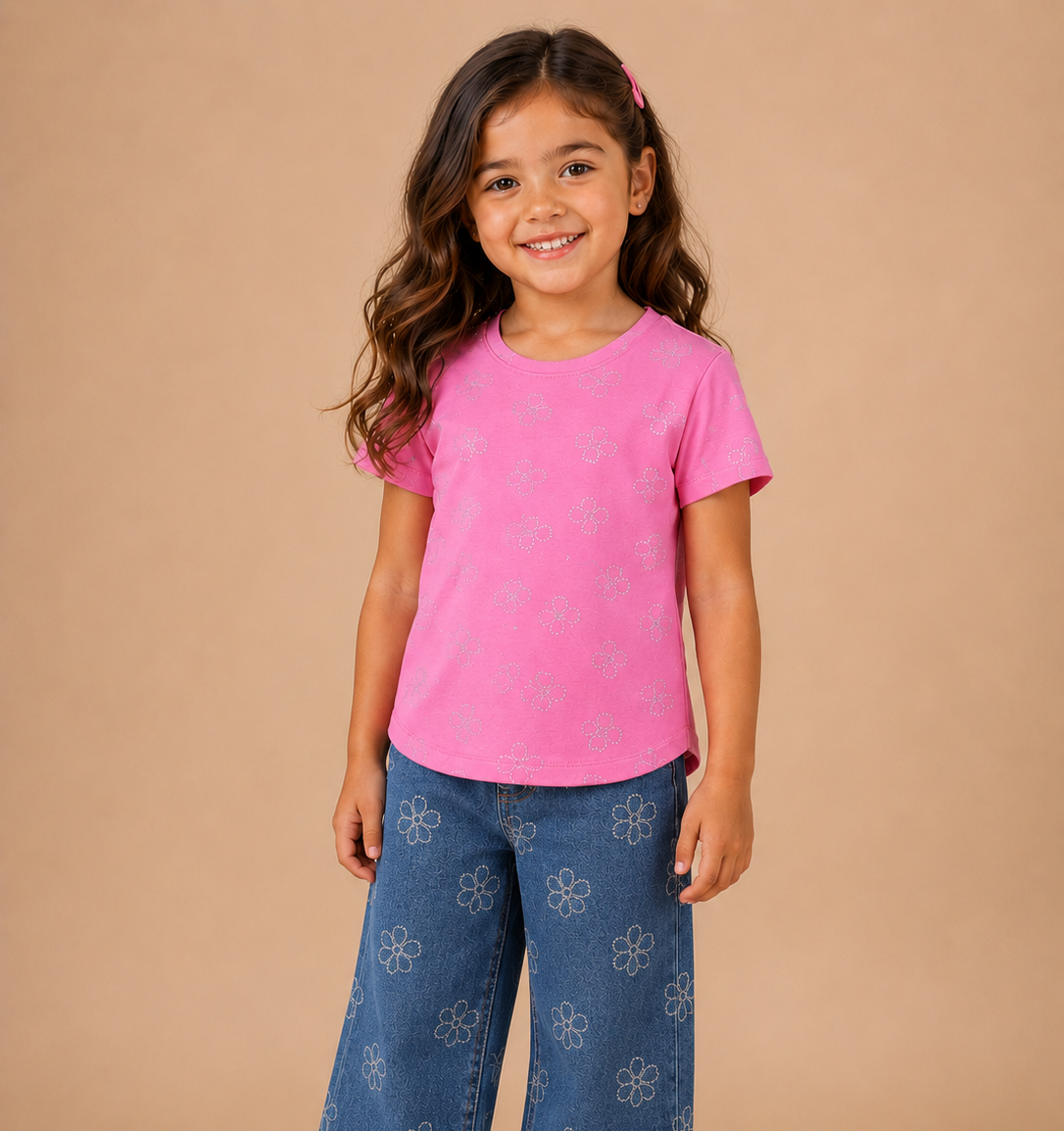 Blossom Sparkle Girls Pink T-Shirt