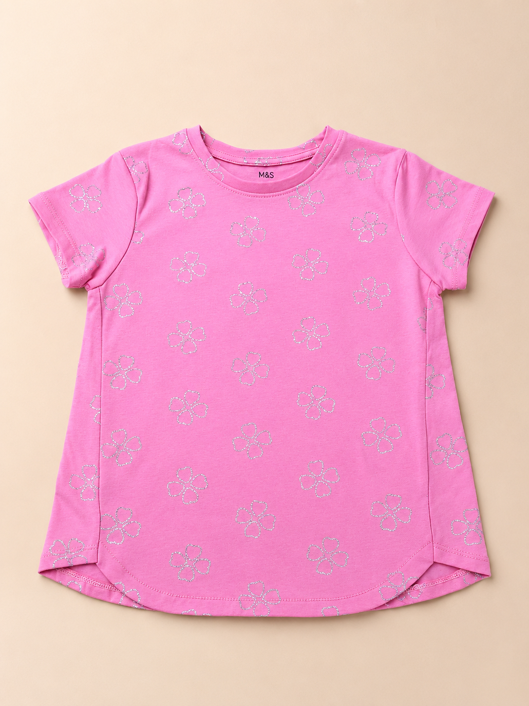 Blossom Sparkle Girls Pink T-Shirt-1