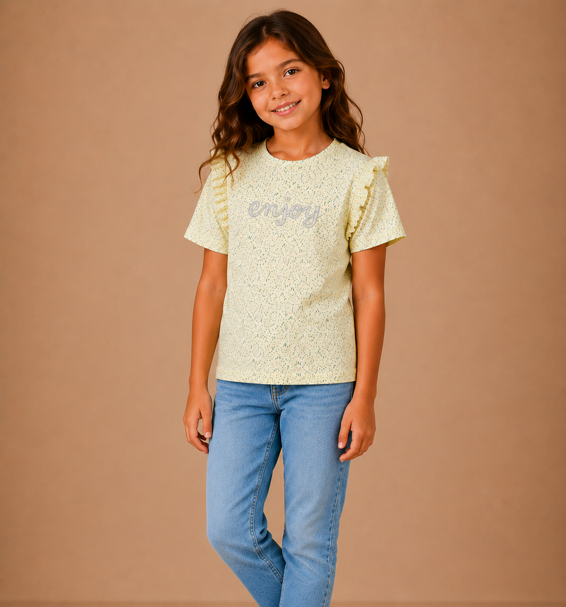 Mint Meadow Girls Ruffle Sleeve T-Shirt-2