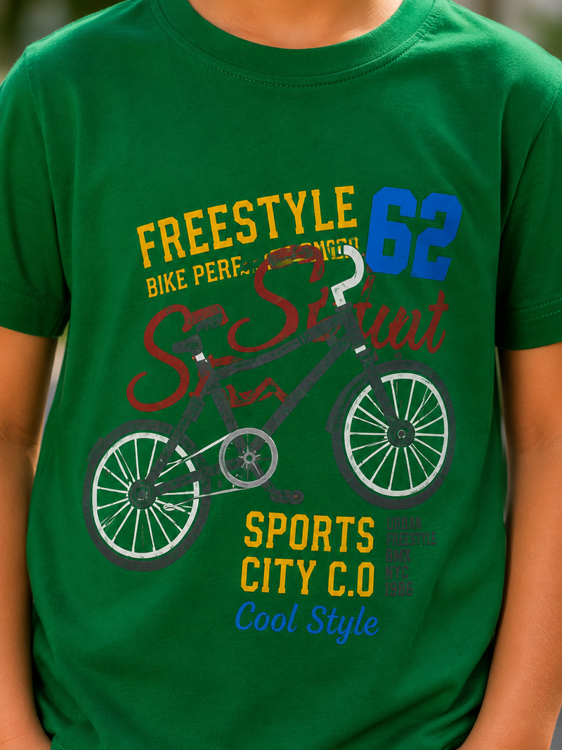 Freestyle Bike Graphic Kids T-Shirt-1