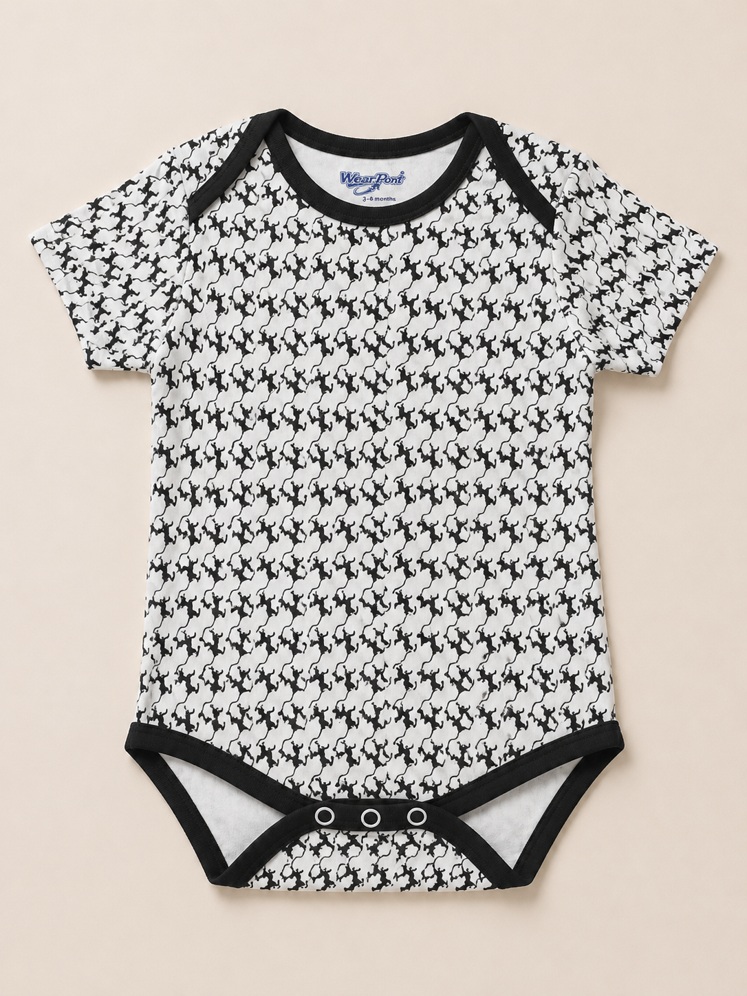 Monochrome Cubs Baby Bodysuit