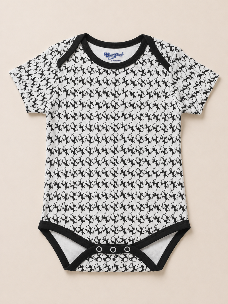 Monochrome Cubs Baby Bodysuit-1