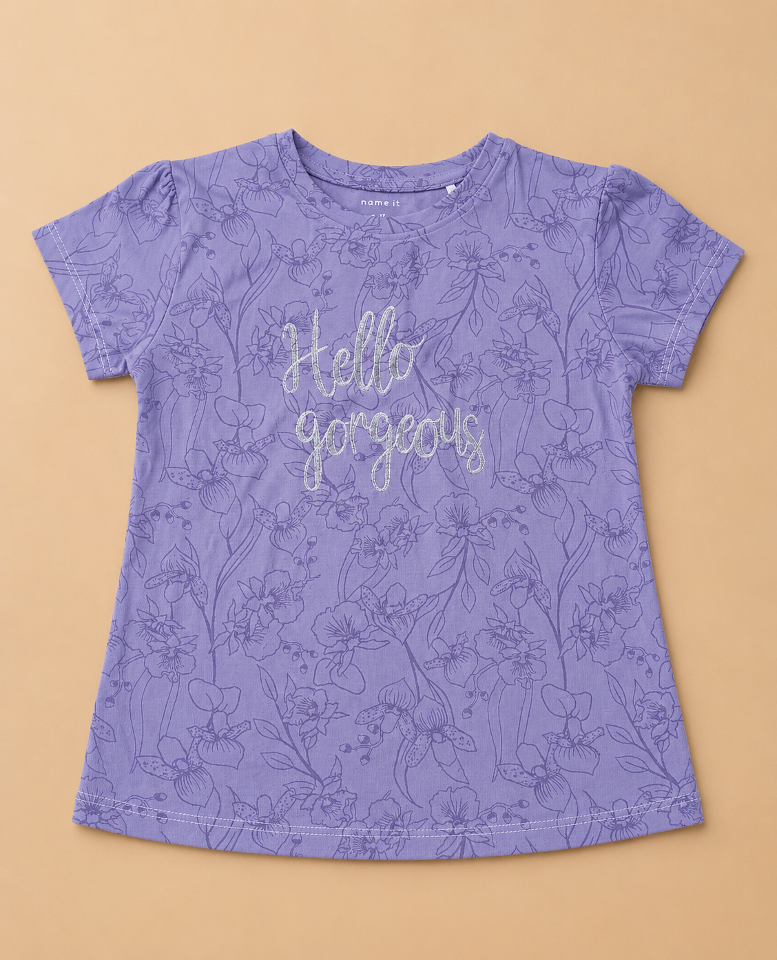 Hello Gorgeous Girls Floral T-Shirt-1