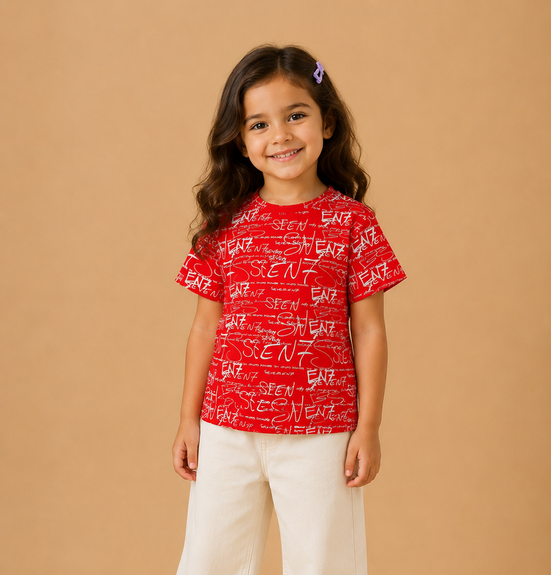Red Scripted T-Shirt-2