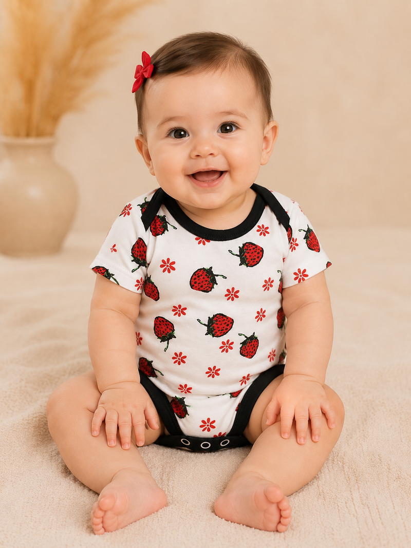 Berry Blossom Baby Bodysuit-2