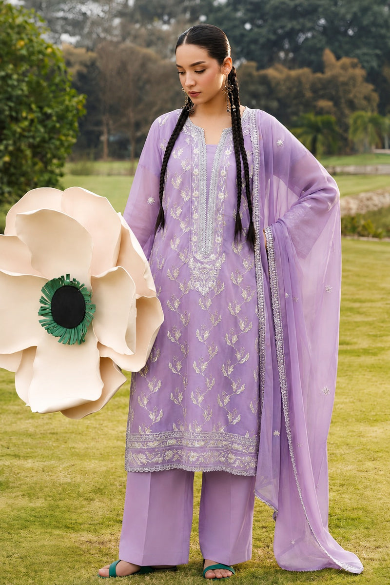 Lavender Noor – Unstitched 3 Piece-3