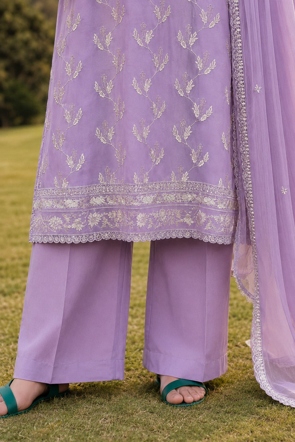 Lavender Noor – Unstitched 3 Piece-5