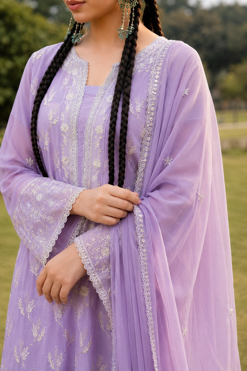 Lavender Noor – Unstitched 3 Piece-4