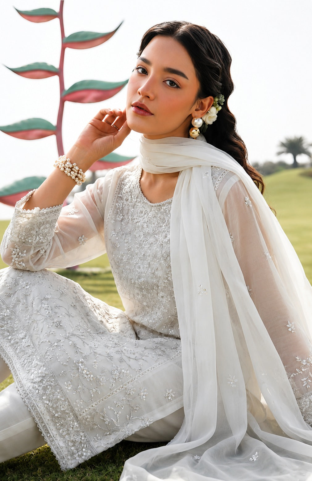 Ivory Grace – Unstitched 3 Piece-4