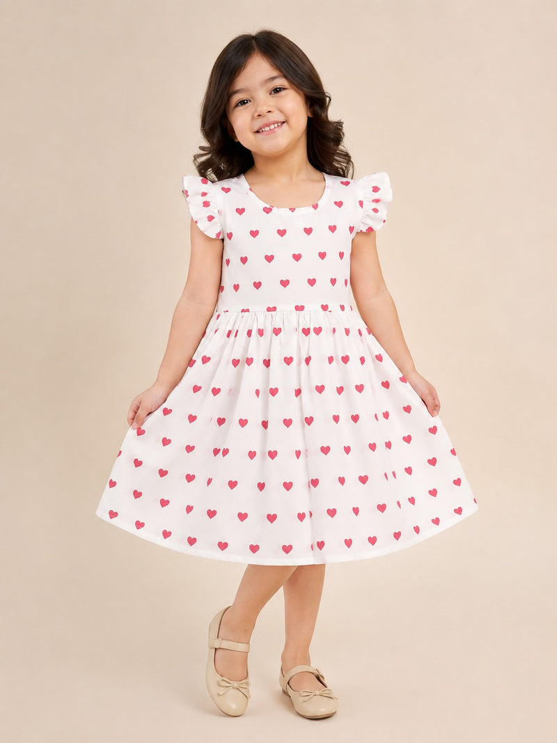 Heart Print Frock-2
