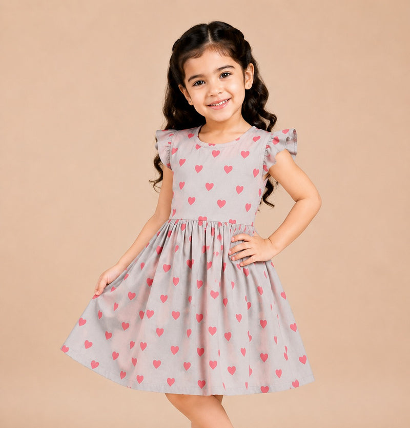Heart Print Frock-1