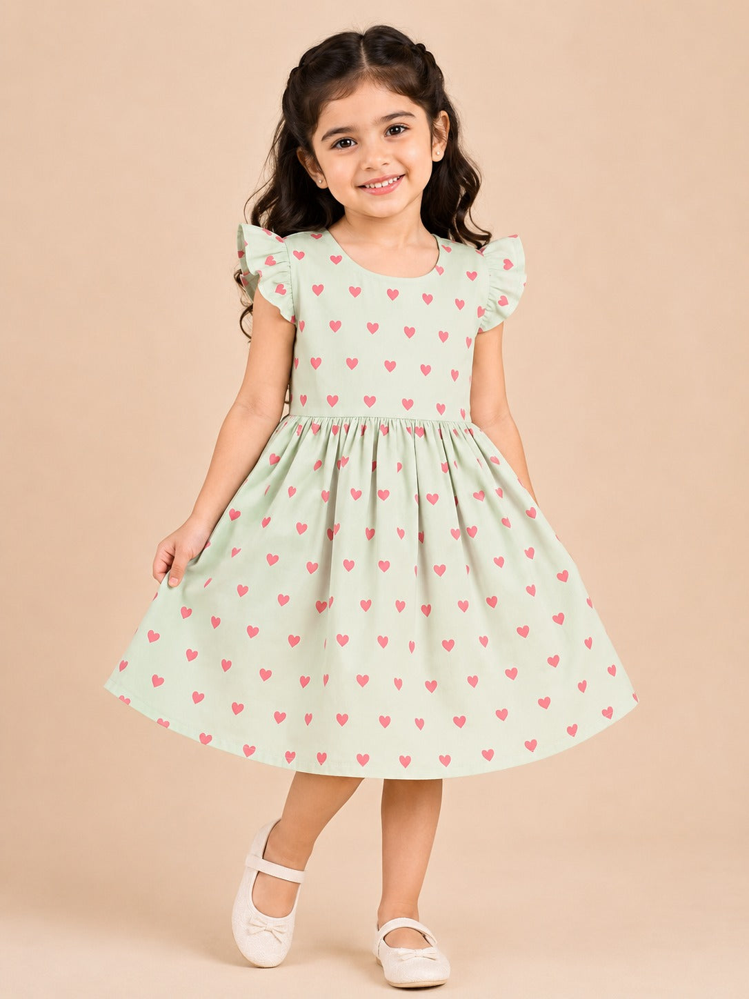 Heart Print Frock-3