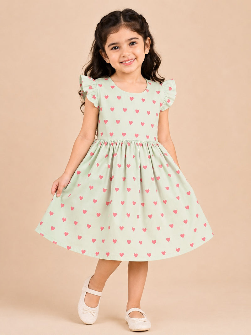 Heart Print Frock-3
