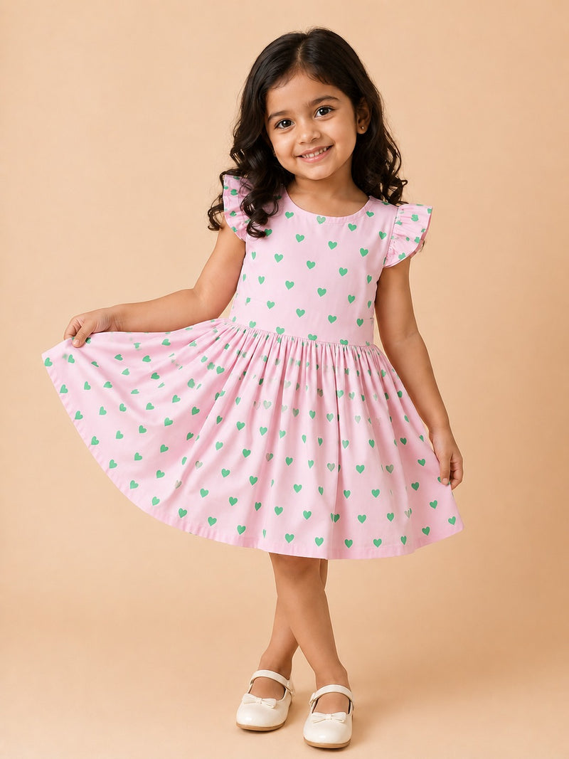 Heart Print Frock-3