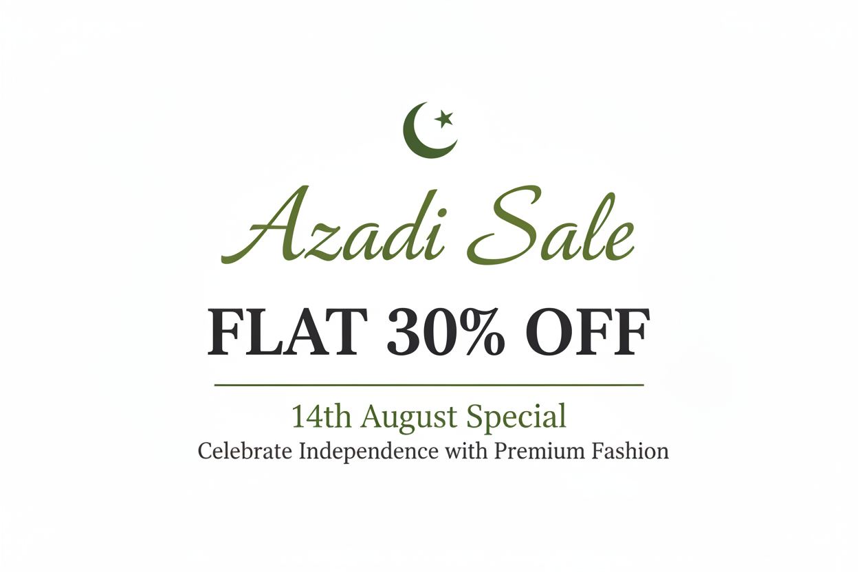 Azadi Sale Banner - Pure White
